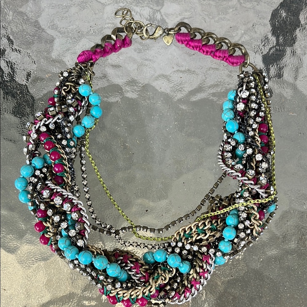 Multicolor Statement Necklace - image 1